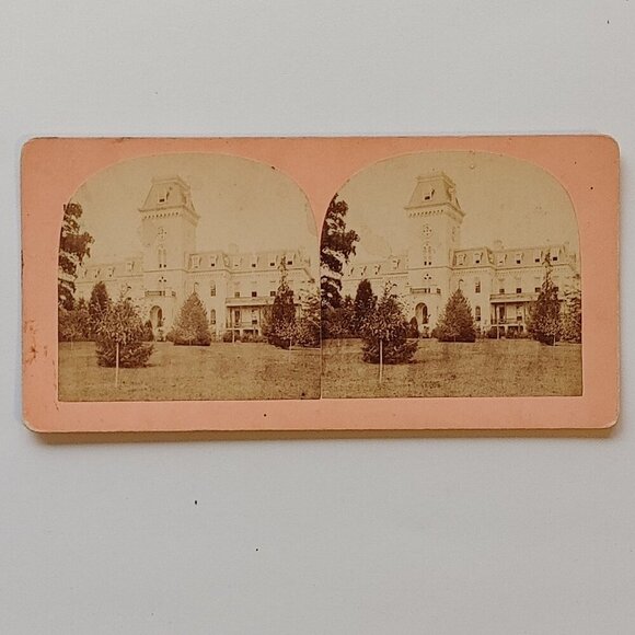 ANTIQUE STEREOGRAPH CARD The Soldiers' Home in Washington, DC - Picture 1 of 3